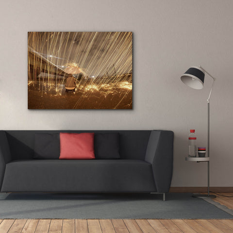 Image of 'Metallic Rain' by Epic Portfolio, Canvas Wall Art,54 x 40