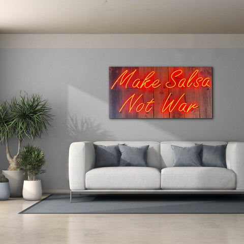 Image of 'Make Salsa Not War In Neon Rd' by Epic Portfolio, Canvas Wall Art,60 x 30