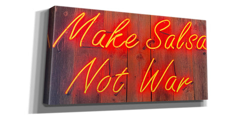 Image of 'Make Salsa Not War In Neon Rd' by Epic Portfolio, Canvas Wall Art