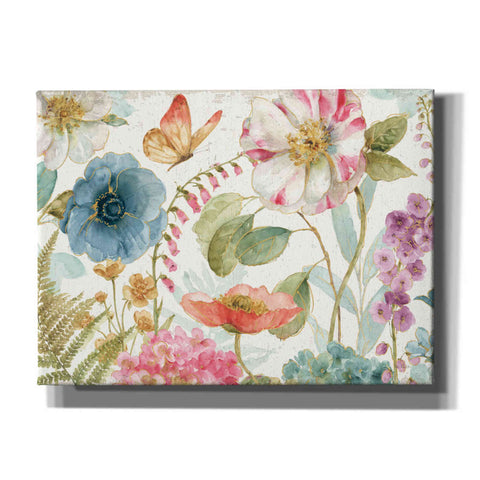 Image of 'Rainbow Seeds Flowers I on Wood' by Lisa Audit, Canvas Wall Art