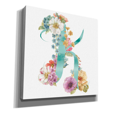 Image of 'Rainbow Seeds Monogram K' by Lisa Audit, Canvas Wall Art