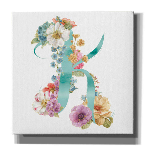 Image of 'Rainbow Seeds Monogram K' by Lisa Audit, Canvas Wall Art