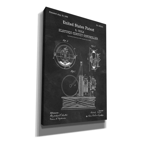 Image of 'Circuit Controller Blueprint Patent Chalkboard,' Canvas Wall Art