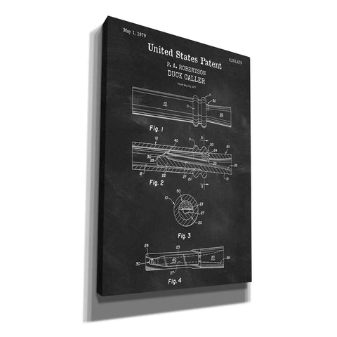 Image of 'Duck Caller Blueprint Patent Chalkboard,' Canvas Wall Art