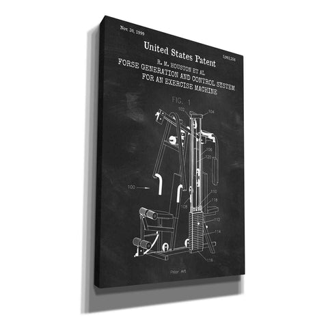 Image of 'Exercise Blueprint Patent Chalkboard,' Canvas Wall Art