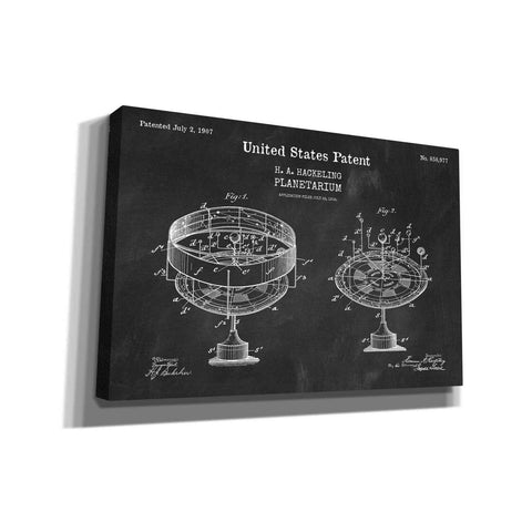 Image of 'Planetarium Blueprint Patent Chalkboard,' Canvas Wall Art