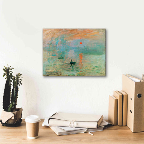 Image of 'Impression, Sunrise' by Claude Monet, Canvas Wall Art,16 x 12