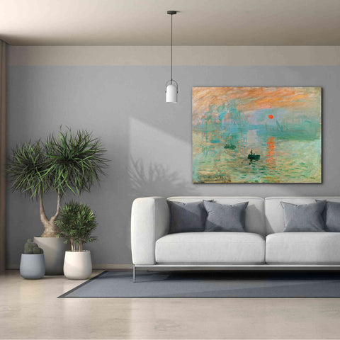 Image of 'Impression, Sunrise' by Claude Monet, Canvas Wall Art,54 x 40