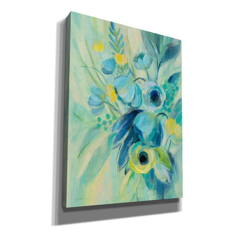 Image of 'Elegant Blue Floral II' by Silvia Vassileva, Canvas Wall Art