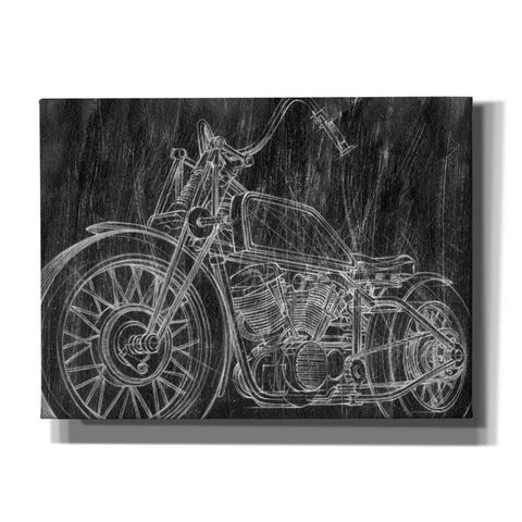 Image of "Motorcycle Mechanical Sketch II" by Ethan Harper, Canvas Wall Art