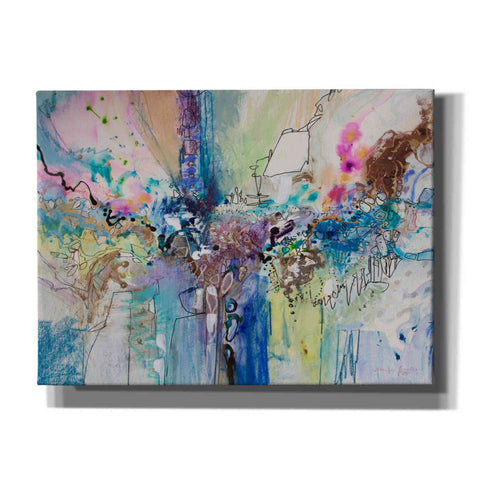 Image of 'Flow Blue with Gold Leaf 8' by Jennifer Gardner, Canvas Wall Art