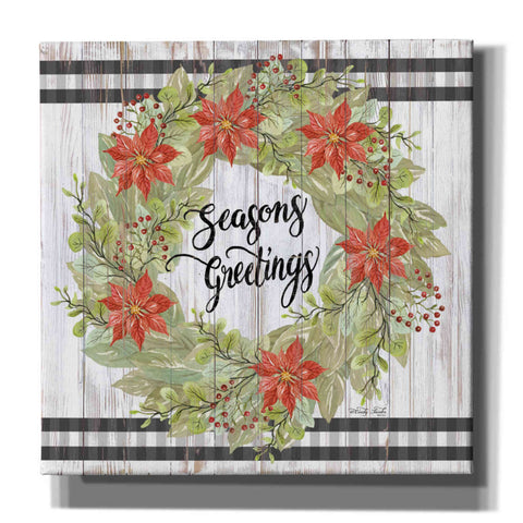 Image of 'Seasons Greetings Wreath' by Cindy Jacobs, Canvas Wall Art