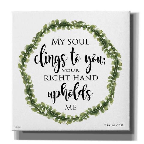 Image of 'My Soul Clings to You Wreath' by Cindy Jacobs, Canvas Wall Art