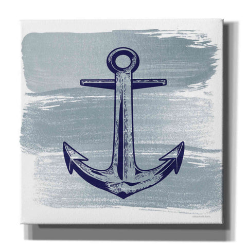 Image of 'Brushed Midnight Blue Anchor' by Bluebird Barn, Canvas Wall Art