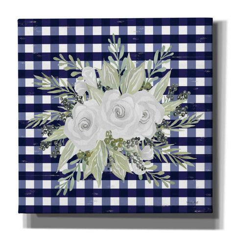 Image of 'Navy Floral II' by Cindy Jacobs, Canvas Wall Art