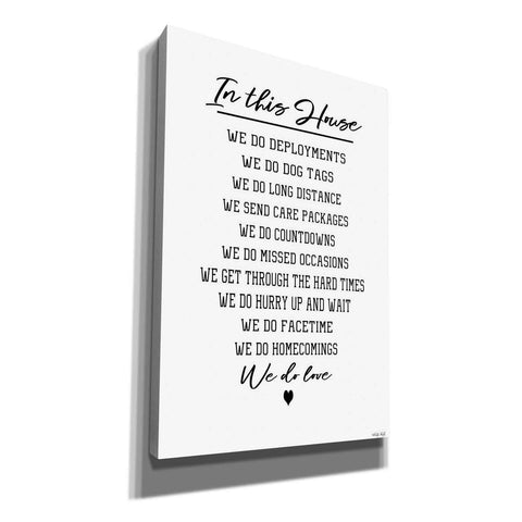 Image of 'In This House Military Family' by Cindy Jacobs, Canvas Wall Art
