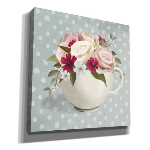 Image of 'Polka Dot Coffee-Tea Rose' by House Fenway, Canvas Wall Art