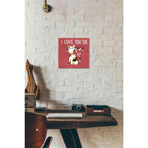 Image of 'Happy Cats I Love You So' by Anne Tavoletti, Canvas Wall Art,12 x 12