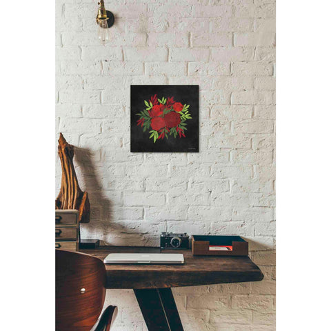 Image of 'Red Flowers' by Bluebird Barn, Canvas Wall Art,12 x 12