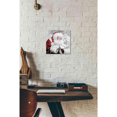 Image of 'Santa's Little Friend' by Bluebird Barn, Canvas Wall Art,12 x 12