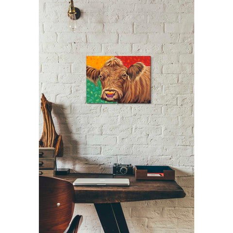 Image of 'Colorful Country Cows II' by Carolee Vitaletti, Giclee Canvas Wall Art