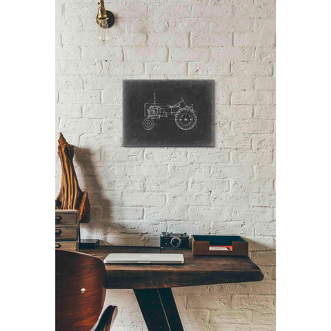 Image of 'Tractor Blueprint III' by Ethan Harper Canvas Wall Art,16 x 12