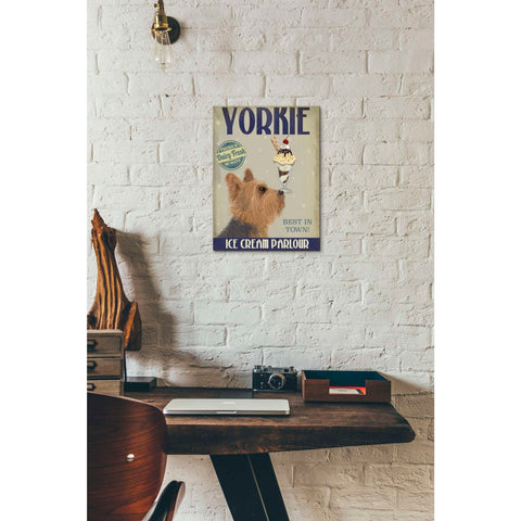 Image of 'Yorkshire Terrier Ice Cream,' by Fab Funky, Giclee Canvas Wall Art