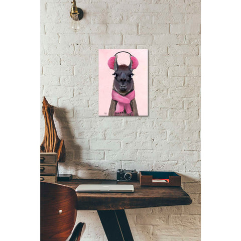 Image of 'Chilly Llama Pink' by Fab Funky, Giclee Canvas Wall Art