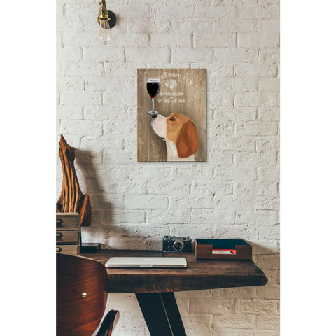 Image of 'Dog Au Vin Beagle' by Fab Funky, Giclee Canvas Wall Art