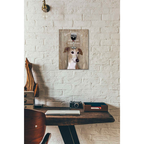 Image of 'Dog Au Vin Greyhound' by Fab Funky, Giclee Canvas Wall Art