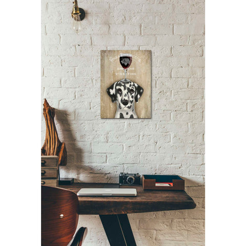 Image of 'Dog Au Vin Dalmatian' by Fab Funky, Giclee Canvas Wall Art