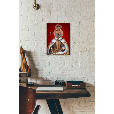 Image of 'Dachshund Queen' by Fab Funky, Giclee Canvas Wall Art