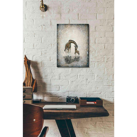 Image of 'My Love for You-Giraffes' by Britt Hallowell, Canvas Wall Art,12 x 16