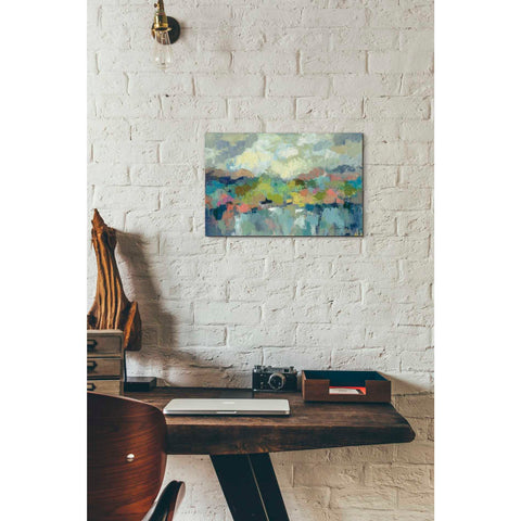 Image of "Abstract Lakeside" by Silvia Vassileva, Canvas Wall Art,18 x 12