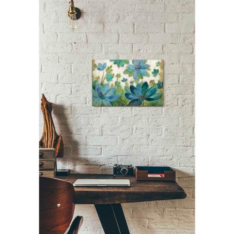 Image of "Peacock Bloom" by Silvia Vassileva, Canvas Wall Art,18 x 12