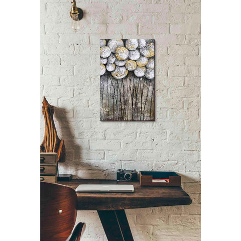 Image of 'Bubble Trees in White' by Britt Hallowell, Canvas Wall Art,12 x 18