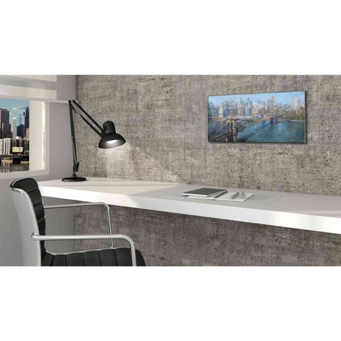 Image of 'Brooklyn Bridge' by Mark Lague, Canvas Wall Art,24 x 12