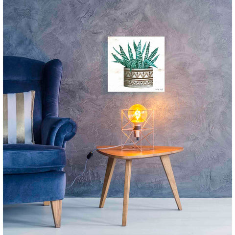 Image of 'Mud Cloth Vase V' by Cindy Jacobs, Canvas Wall Art,18 x 18