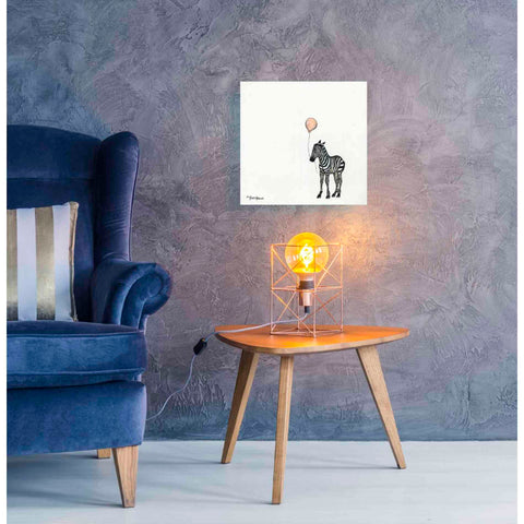 Image of 'Nursery Zebra' by Britt Hallowell, Canvas Wall Art,18 x 18