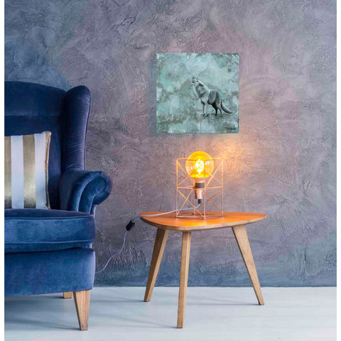 Image of 'Simplicity Wolf' by Britt Hallowell, Canvas Wall Art,18 x 18