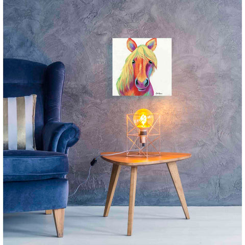 Image of 'Cheery Horse' by Britt Hallowell, Canvas Wall Art,18 x 18