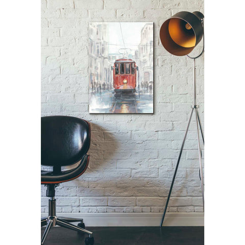 Image of 'Watercolor Streetcar Study I' by Ethan Harper Canvas Wall Art,18 x 26