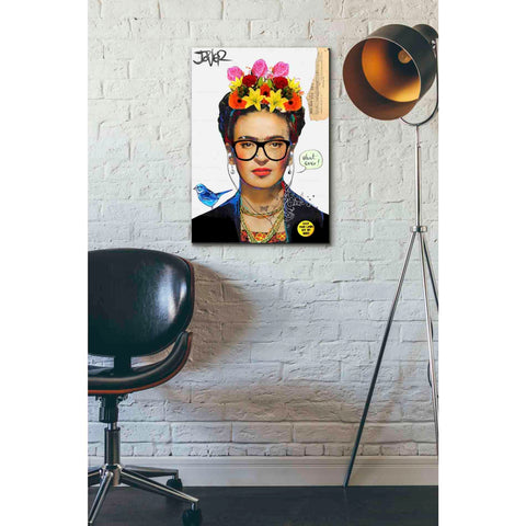 Image of 'Hipsta Frida' by Loui Jover, Canvas Wall Art,18 x 26