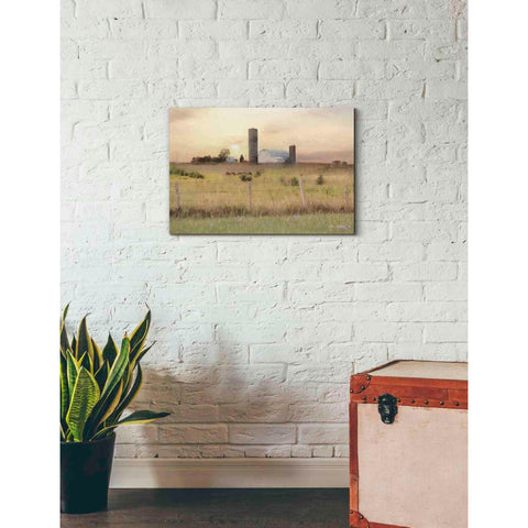 Image of 'Sunset at the Dexter Farm' by Lori Deiter, Canvas Wall Art,26 x 18