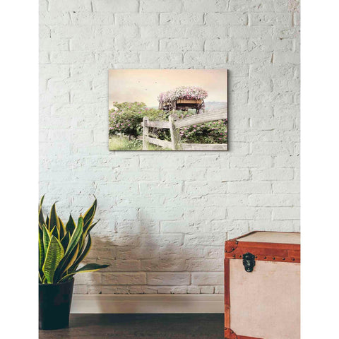Image of 'Flower Wagon' by Lori Deiter, Canvas Wall Art,26 x 18