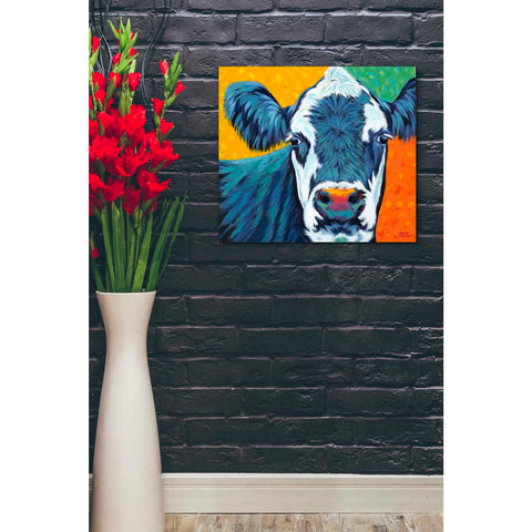 Image of 'Colorful Country Cows I' by Carolee Vitaletti, Giclee Canvas Wall Art