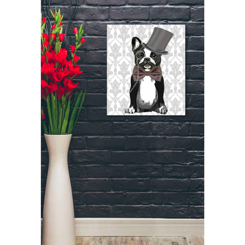 Image of 'Monsieur Bulldog' by Fab Funky, Giclee Canvas Wall Art