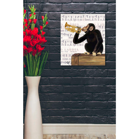 Image of 'Monkey Playing Trumpet' by Fab Funky, Giclee Canvas Wall Art