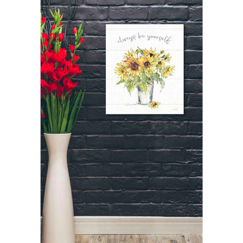 Image of 'Sunflower Fields II' by Anne Tavoletti, Canvas Wall Art,20 x 24