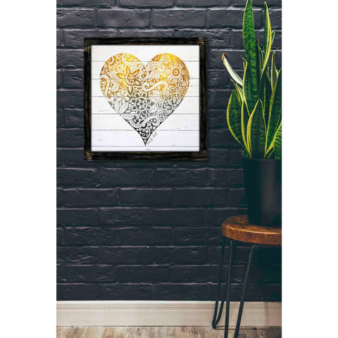 Image of 'Zen Season's Greeting Heart' by Cindy Jacobs, Giclee Canvas Wall Art